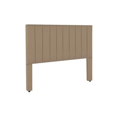 Imagem de Cabeceira de Cama box com pé Ibiza Vazada em Linho/Courino ou Suede - Decoração de quarto ideal para o Brasil(Suede Bege,Casal 1,40)