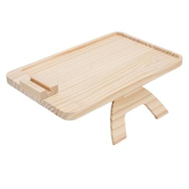 Imagem de Mingzhe Bandeja de sofá de Madeira Bambusoideae Com Suporte para Tablet, Bandeja de Jantar Leve para Braço de sofá para Sobremesa de Lanche de café da manhã, Uso Em Vários Cenários
