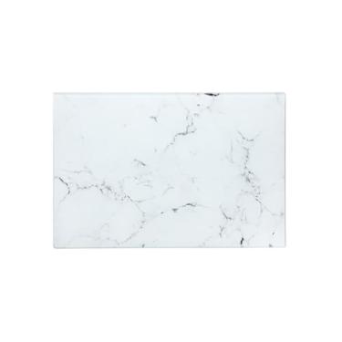 Imagem de Tabua de Vidro Temperado Branca Carnes Frutas Frios(TÁBUA P)