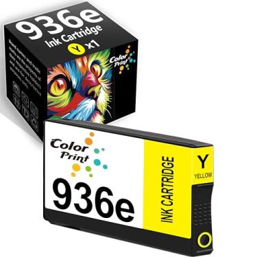 Imagem de Color Print Cartucho de tinta compatível 936 e de substituição para tinta amarela HP 936e para impressora OfficeJet 9122e OfficeJet Pro 9110b 9125e 9128e 9130b 9135e de formato amplo 9730e (pacote com