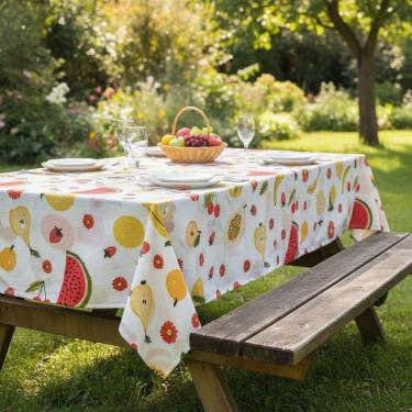 Imagem de Toalha de Mesa Teka Basic 8 Lugares Retangular Estampada 1,40m x 2,50m