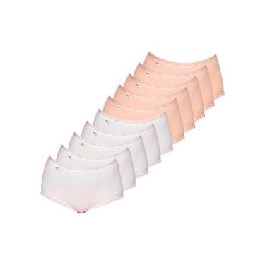 Imagem de Kit com 10 Calcinhas Alta Star Max Triumph 24649 Colorido, Branco, 54