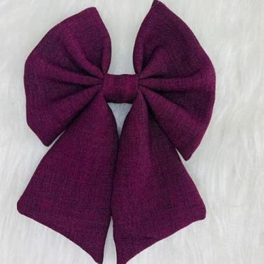 Imagem de Laço de Cabelo Feminino com Bico de Pato Adulto Acessório de Moda em para Penteados (VINHO LAÇO,INFANTIL)