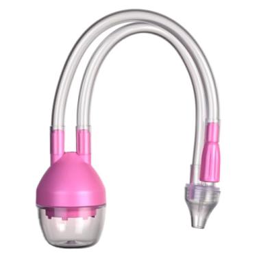 Imagem de Aspirador Nasal Infantil De Sucção Para Bebê Reciém Nascido Com Ponta De Silicone Macia Válvula De Proteção Higiênica Limpeza Nasal Manual Uso Diário Livre De BPA