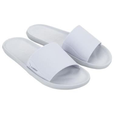 Imagem de Chinelo Masculino Rider Feel Modelo Slide Casual Adulto, Branco, 43/44