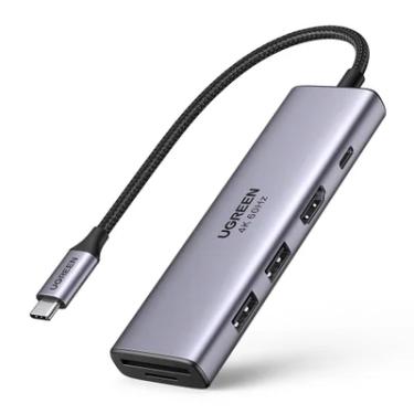Imagem de Adaptador Hub  Ugreen, USB, C 3.0,6 Em 1, Porta Carregamento, Pd