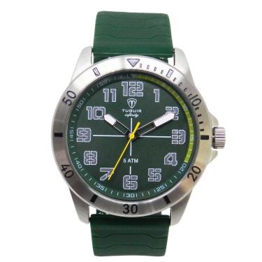 Imagem de Relógio Masculino de Aço Tuguir Analógico Infinity 9169H Prata e Verde e Amarelo-Masculino