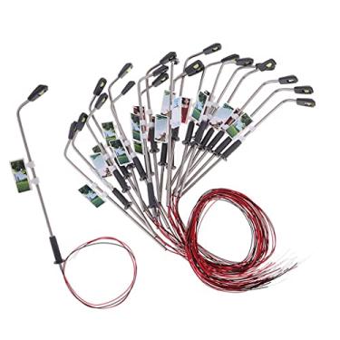 Imagem de Milageto Luzes de Rua Miniatura Modelo de 20 Peças LEDs de Escala HO OO Luzes de Jardim 1:100, B