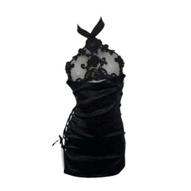 Imagem de SULTEYSHOW Lingerie Tradicional Cheongsam Chinesa Sexy Cosplay Sexy Nightdress Anime Lingerie Pijama (8538black)