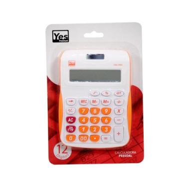 Imagem de Calculadora de Mesa Yes 12 Dígitos Laranja
