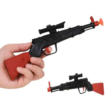 Imagem de Kit Espingarda de Brinquedo Preta Com Dardos e Lançador, Arma de Plástico Rifle Realista Com Alvo e Mira, Presente Infantil Para Crianças