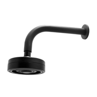 Imagem de Chuveiro Ducha Autolimpante Redondo Preto Black Articulável Solar Ou A Gás