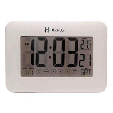 Imagem de Despertador Digital Branco Digital Touch Herweg 2983 único