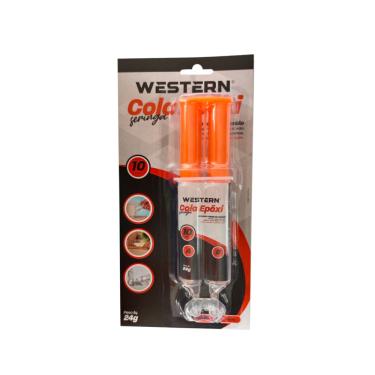 Imagem de Cola Epóxi Seringa 24 Gramas Western