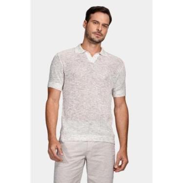 Imagem de Tricot Aramis Manga Curta Polo Ponto Rede Cáqui-Masculino