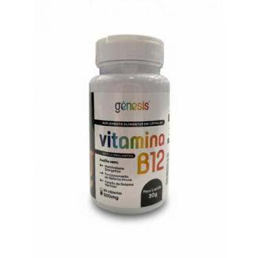 Imagem de Vitamina B12 500mg (60 caps) - Padrão: Único - Gênesis