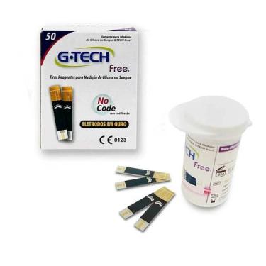 Imagem de Tira reagente g-tech free 1 - frasco com 50 tiras. - GTECH