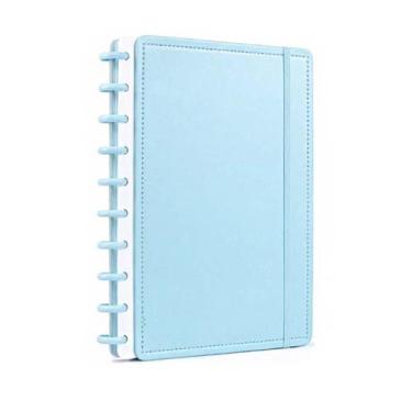 Imagem de Caderno Disco Universitário Grande Liso 80 Folhas - - Dcarte, Azul