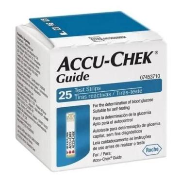 Imagem de Tiras Medidor Glicemia Accu Check Guide 25 Unidades Promoção - Congrat