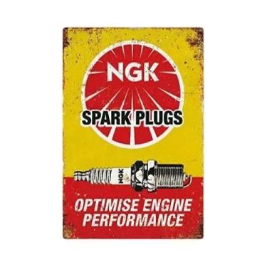 Imagem de Ngk velas de ignição decoração de parede metal estanho sinais cozinha 