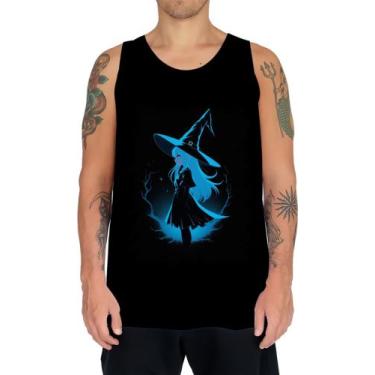 Imagem de Camiseta Regata Bruxa Halloween Azul Festa 2 - Kasubeck Store, INF 02