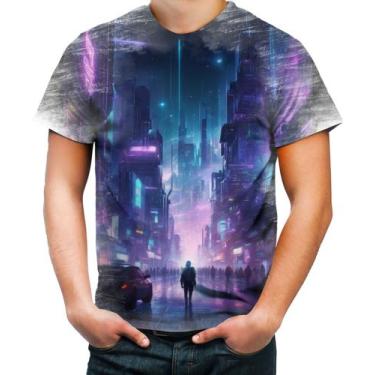 Imagem de Camiseta Desgaste Cidade Futurística Cyber City Future 3 - Kasubeck St