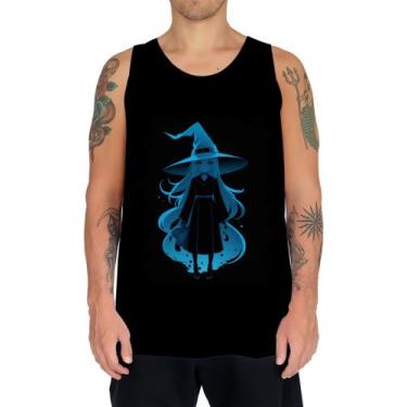 Imagem de Camiseta Regata Bruxa Halloween Azul Festa 7 - Kasubeck Store®, INF 12