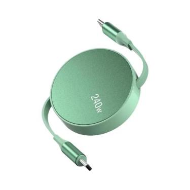 Imagem de Carregador Rápido PD De 240W Com Cabo Retrátil USB C Para Tipo C Para 
