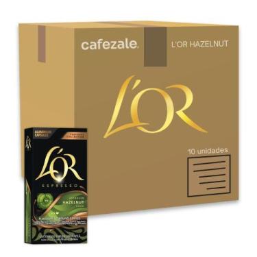 Imagem de 100 Cápsulas Café Nespresso Espresso Hazelnut L'or - 11883