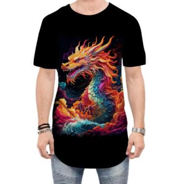 Imagem de Camiseta Longline Dragão Chinês Lendário Mito 8 - Kasubeck Store®, GG