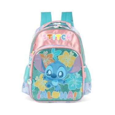 Imagem de Mochila de Costas Pequena Infantil Aloha Stitch - Luxcel, Verde, Único