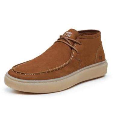 Imagem de Sapatênis Masculino Tênis Bota Casual Couro Legitimo Conforto Leve-Masculino