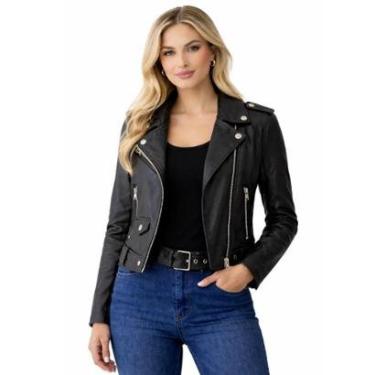 Imagem de Jaqueta  Biker Couro  Slim Premium-Feminino