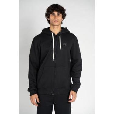Imagem de Moletom Billabong Aber Small Arch Patch Preto-Preto-GG-Masculino
