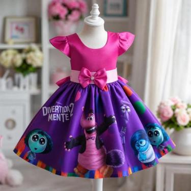 Imagem de Vestido Menina Infantil Simples Temático Divertidamente - AUREA, G