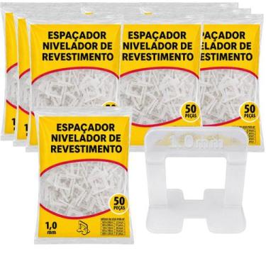 Imagem de Kit 500 Espaçador De Piso Porcelanato Clips Niveladores Cerâmica Azule