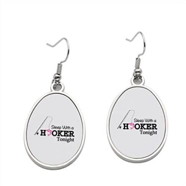 Imagem de Brinco Sleep with Hooker Tonight - Brincos com pingente para meninas - Presente de festa de aniversário dos namorados