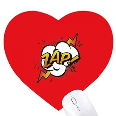 Imagem de Mousepad Boom Exclamation Zap Art Deco moderno coração tapete de borracha para escritório