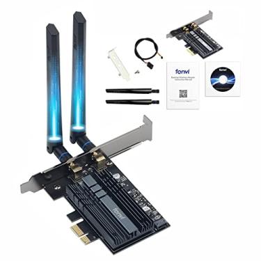 Imagem de FENVI Placa de rede WI-FI 6 Pcie AX200 3000Mbps com Bluetooth 5.1 FV-AX3000 Dissipador Desktop PC