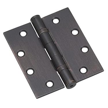 Imagem de Richelieu Hardware 4823ORBB Dobradiça de rolamento esférico de encaixe completo de 4 polegadas (102 mm) para diante, bronze polido a óleo (pacote com 3)