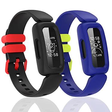 Imagem de Pulseiras de silicone compatíveis com Fitbit Ace 3, pulseiras de substituição macias à prova d'água para Ace 3 para crianças, meninos, meninas, acessórios, pulseira esportiva compatível com monitor de