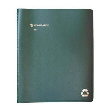 Imagem de AT-A-GLANCE Agenda mensal reciclada 70260G60, 23 x 28 cm, verde, 2016-2017