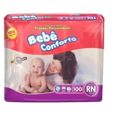 Imagem de Fralda Infantil Bebe Conforto Mega  Rn /100 Un 