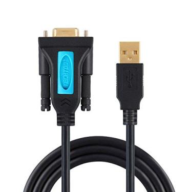 Imagem de TECHTOO Cabo USB 2.0 para adaptador serial RS232 conversor de cabo serial USB com chip prolífico banhado a ouro para Win10/8.1/8/7/Vista/XP/2000/Andorid/Linux/Mac OS X10.6 e superior (Prolífico-0,9 m)
