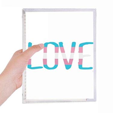 Imagem de Caderno Love Transgênero LGBT com suporte de folhas soltas diário recarregável de papelaria