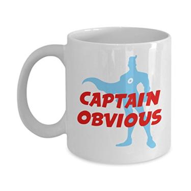 Imagem de Caneca Captain Obvious - Caneca de café de cacau quente divertida - ideia de