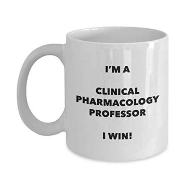 Imagem de Caneca do Professor de Farmacologia Clínica - I'm a Clinical Pharmacology Professor I win! - Copo de Café Divertido - Ideia de e Natal
