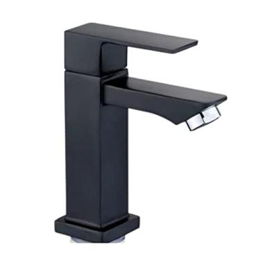 Imagem de Torneira Banheiro Lavabo Pia Luxo 1/4 Volta Aço Inox Acabamento Premium (Preta)