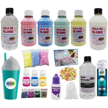 Imagem de Kit Para Fazer Slime Colas Coloridas Especiais Barato - Ine Slime