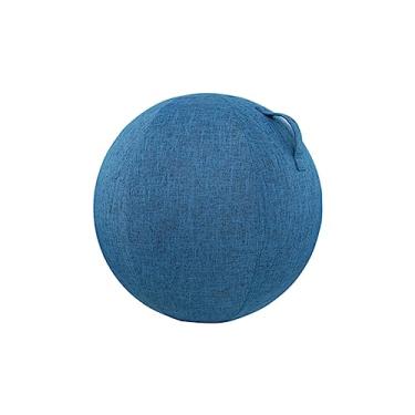 Imagem de Fancyes Capa de bola de yoga para pilates capa de bola de exercício capa de bola de treinamento respirável protetor de cadeira de sessão de para, azul escuro